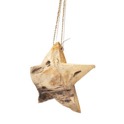 Gwiazda wisząca z drewna tekowego 30cm